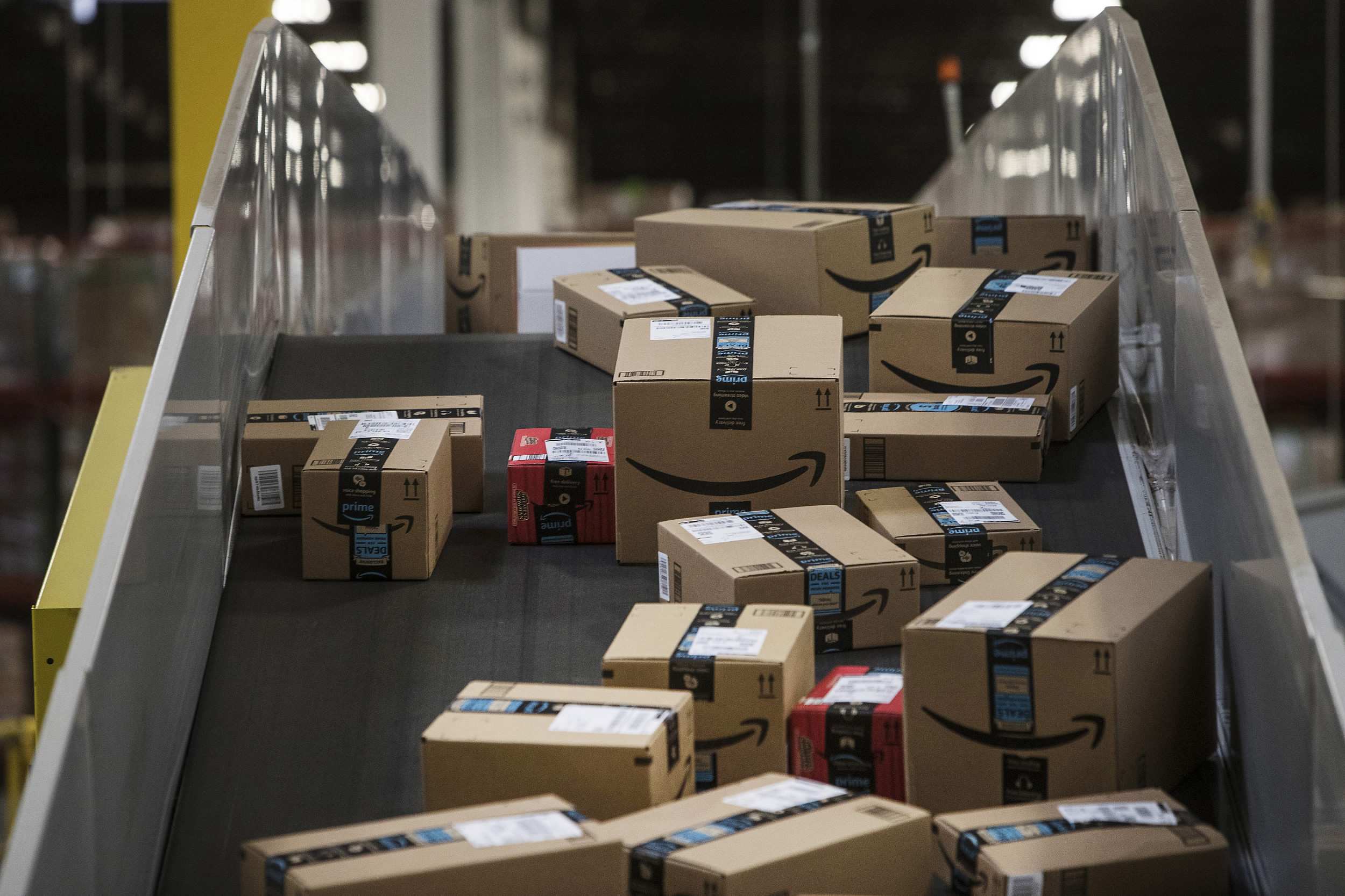 Amazon Packages Train