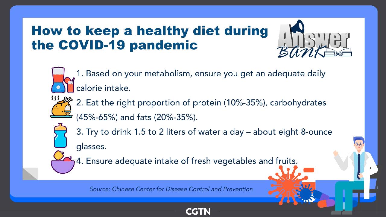 Answer Bank: How to keep a healthy diet during the COVID-19 pandemic - CGTN