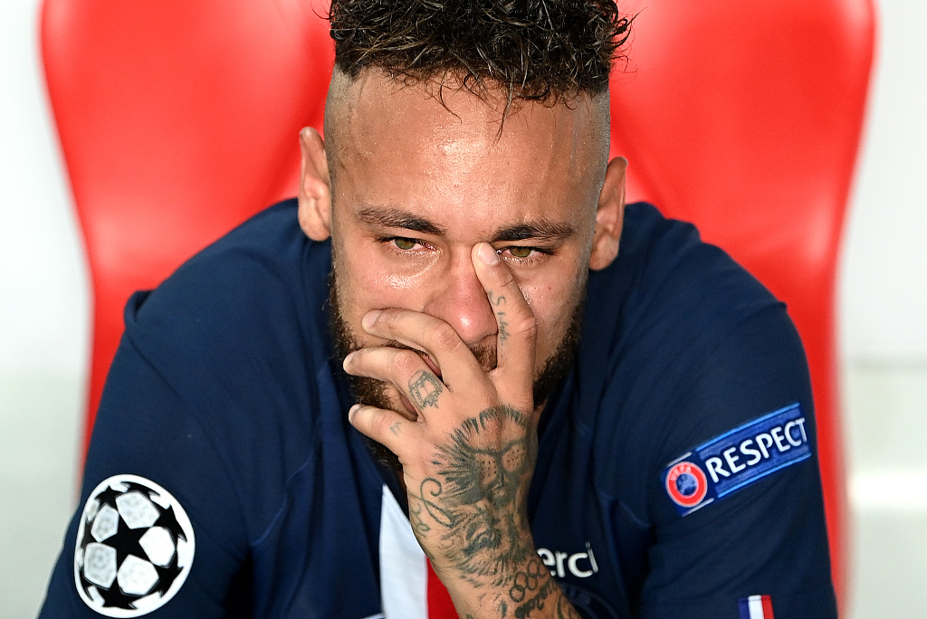 Neymar in tears as Bayern outclass PSG in Champions League final  CGTN