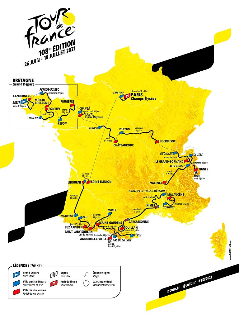 Tour De France 2021 Start Next Year S Tour De France To Go Up The Ventoux Twice Cgtn