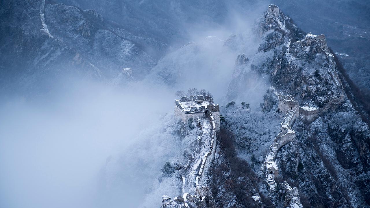 Magnificent Jiankou Great Wall in Beijing covered with snow - CGTN