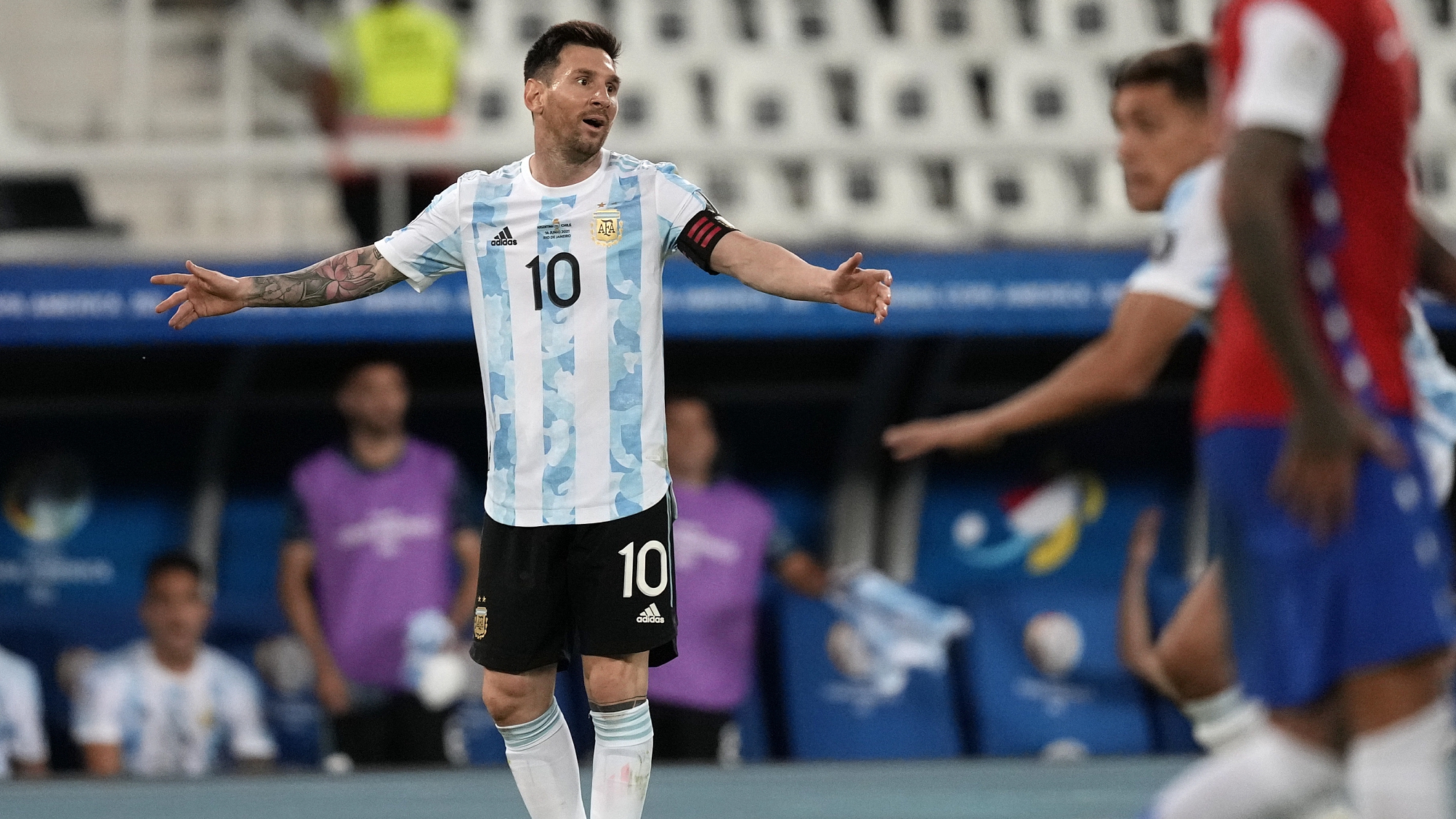 Copa America Messi Hits Wonder Goal As Argentina Frustrated By Chile Cgtn