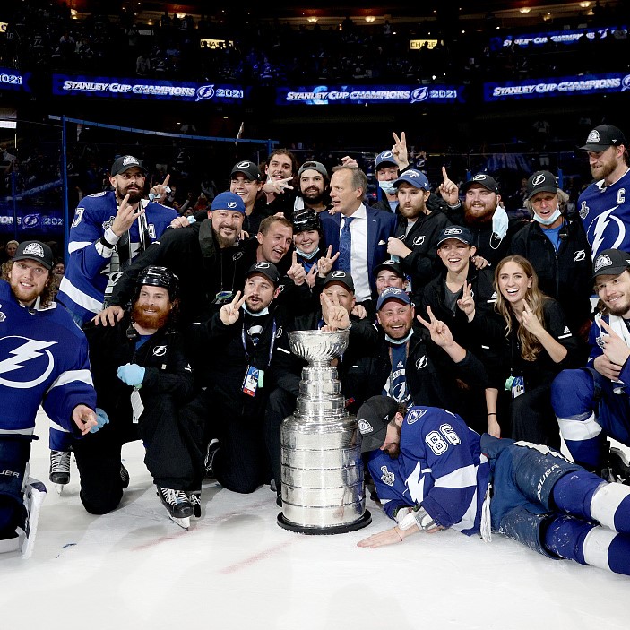 Tampa Bay Lightning 2021 Stanley Cup Champions Ice Stripe Galaxy