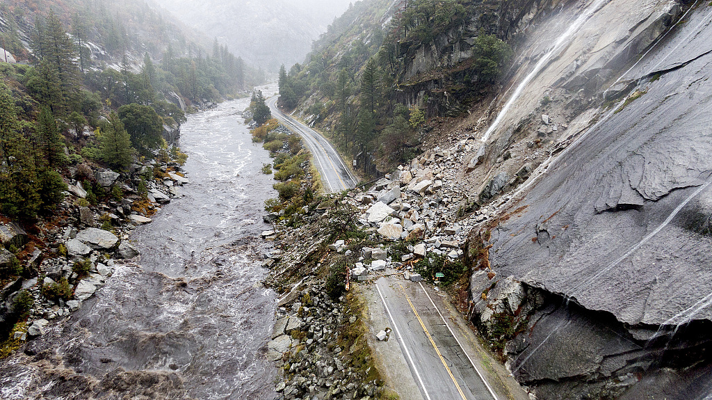 Drought-stricken California Doused By Major Storm - CGTN