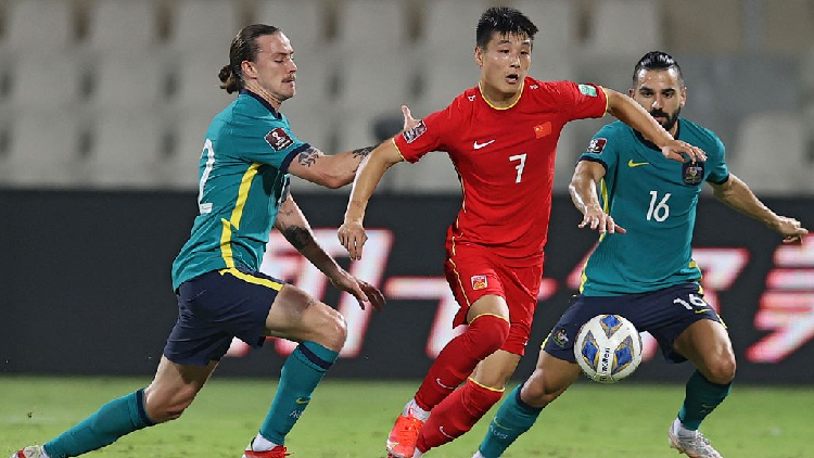 China hold Australia to 1-1 draw in FIFA World Cup Asian qualifiers - CGTN