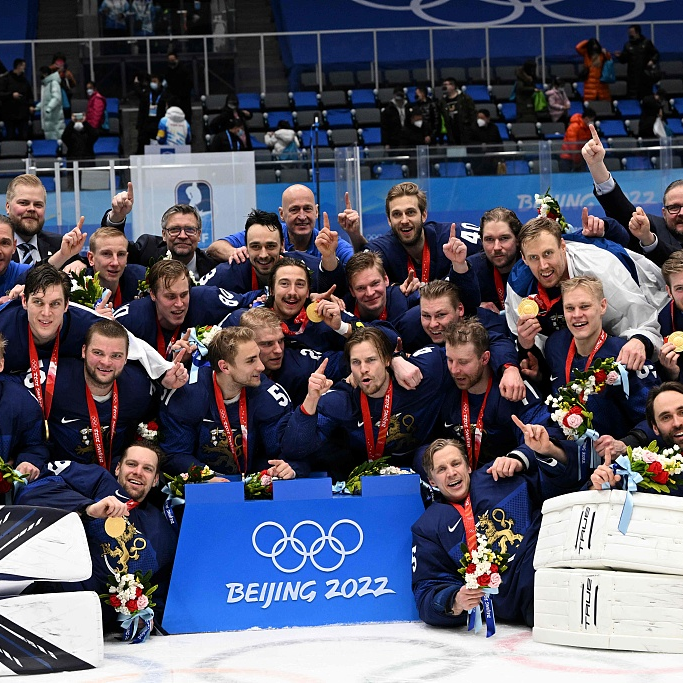 Finland win first ever Olympic ice hockey gold medal at Beijing 2022 CGTN