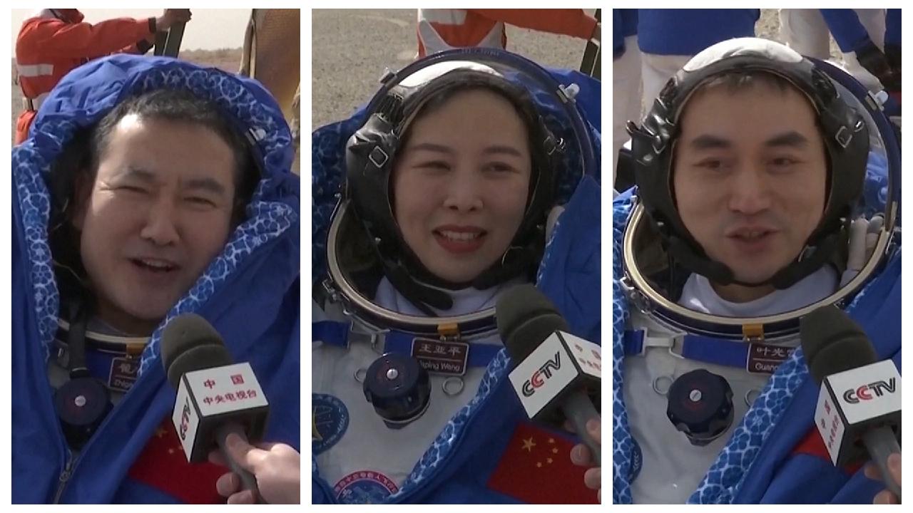 benvenuto a casa!  Gli astronauti cinesi Shenzhou-13 tornano dalla stazione spaziale