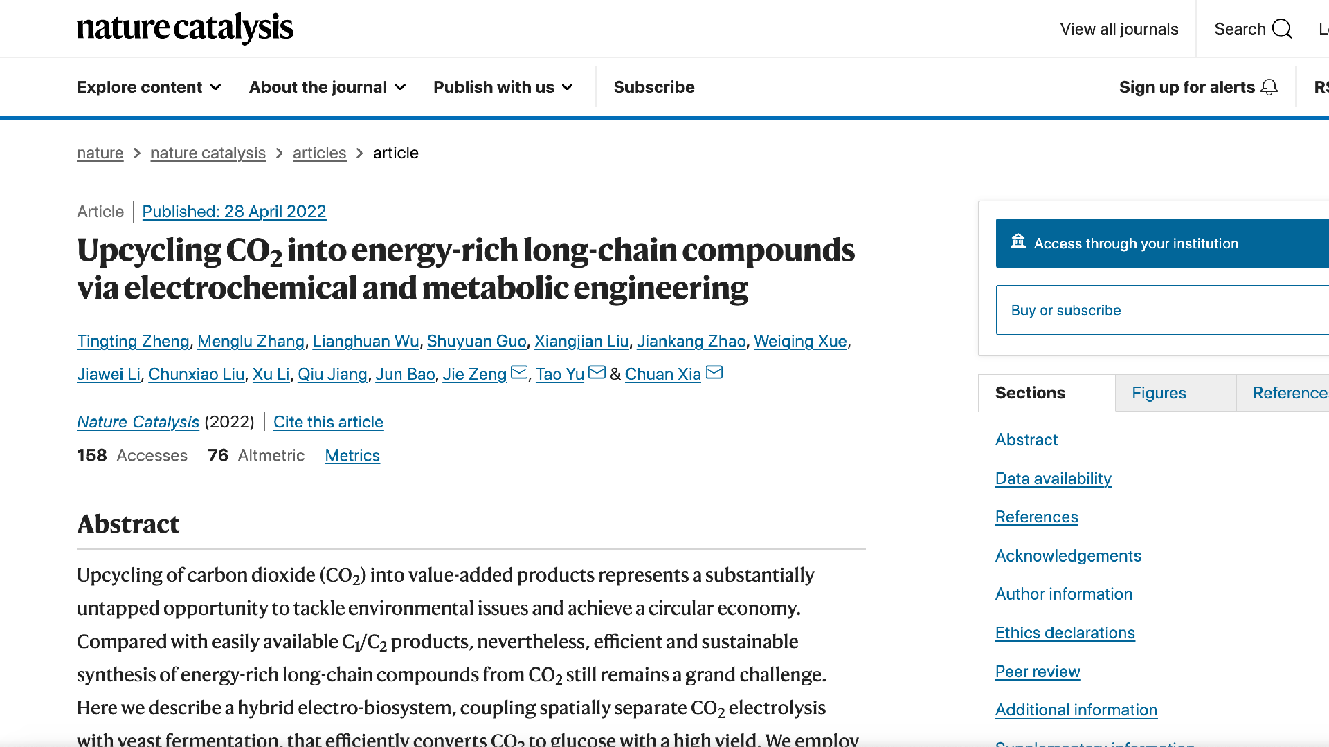 Chinese scientists find new way to transform CO2 into glucose and fatty ...
