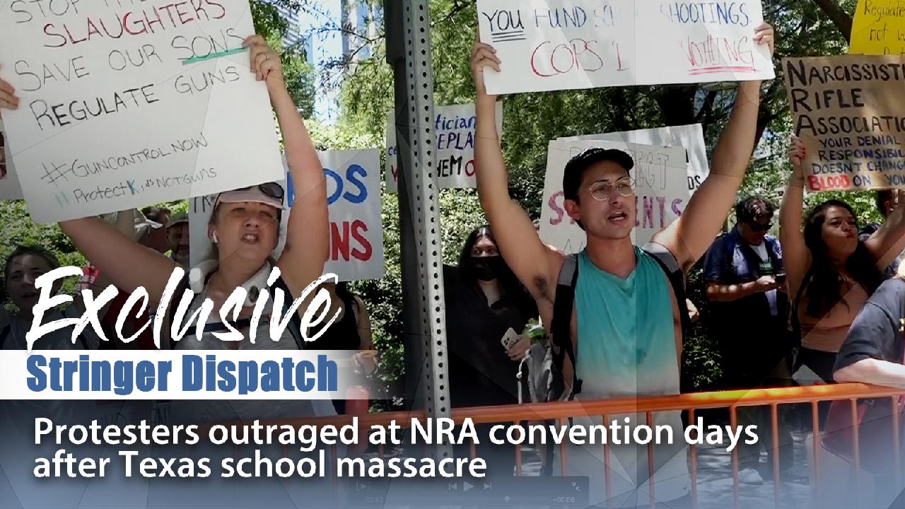 Protesters outraged at NRA convention days after Texas school massacre ...