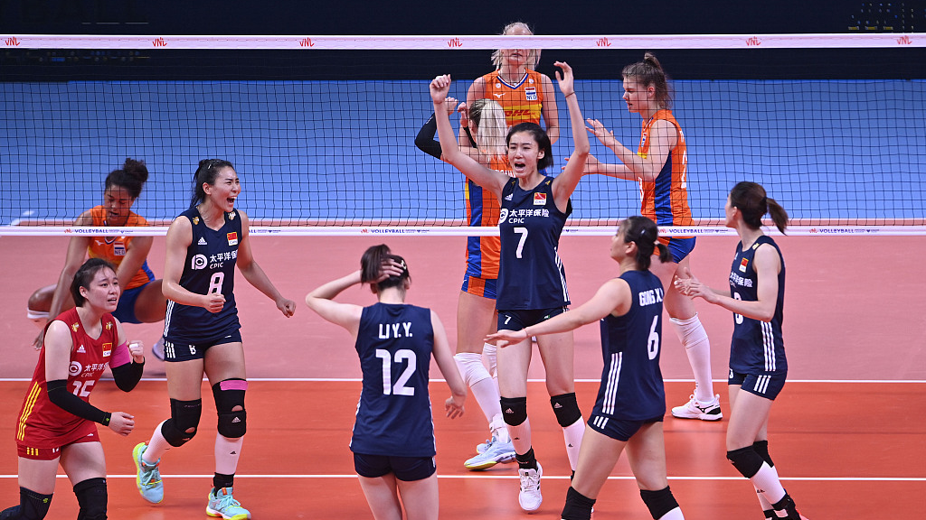 China makes a comeback win at Volleyball Women's Nations League