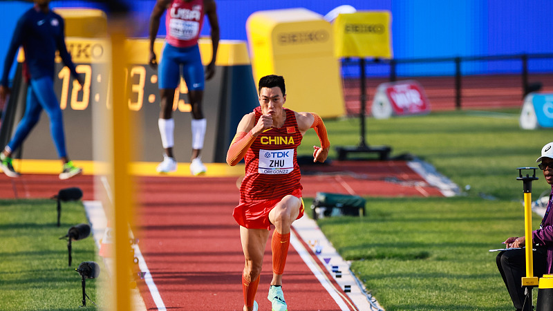 China's Zhu Yaming wins men's triple jump bronze at WCH 2022