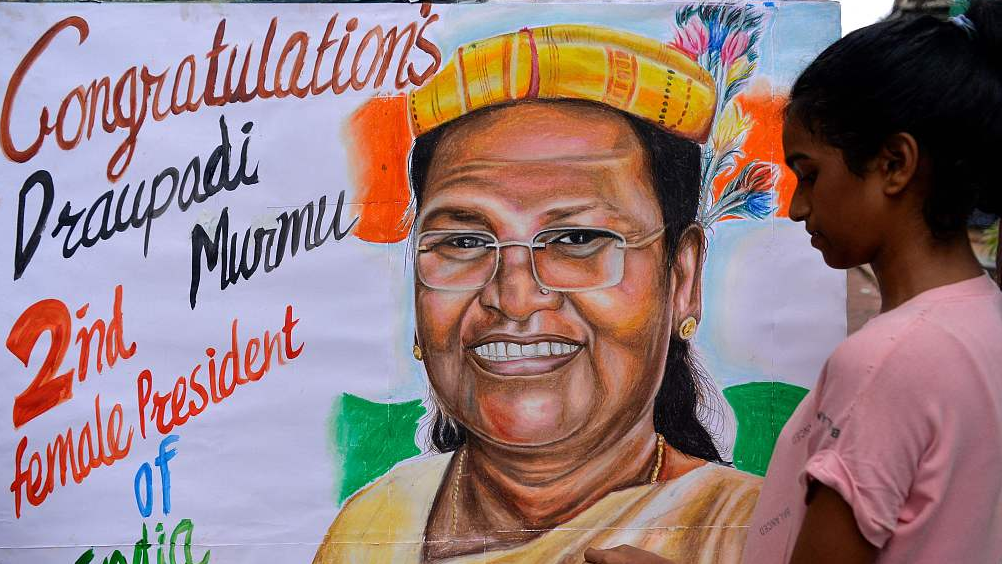 Droupadi Murmu sworn in as India's first tribal president - CGTN