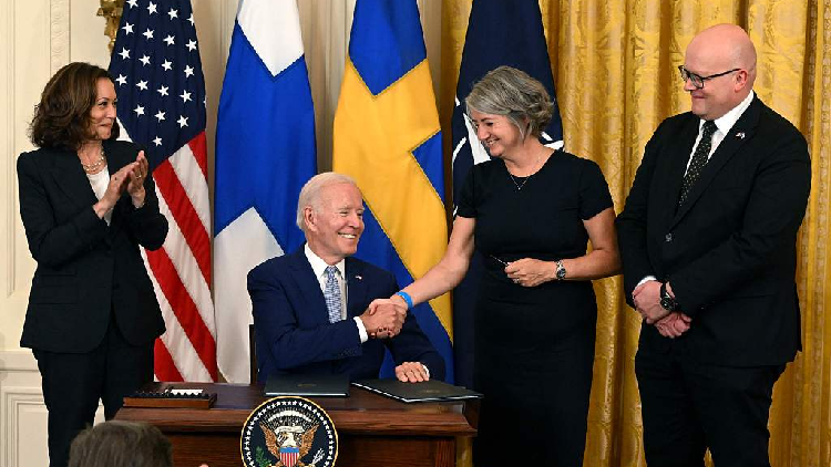 Biden signs protocols on Finland and Sweden's accession to NATO - CGTN