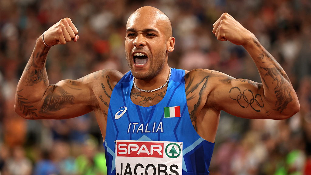 Athletics: Italian Jacobs storms to Euro 100m crown 