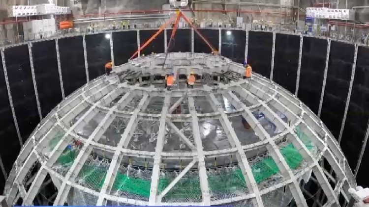 China builds world's largest plexiglass structure to detect neutrinos ...