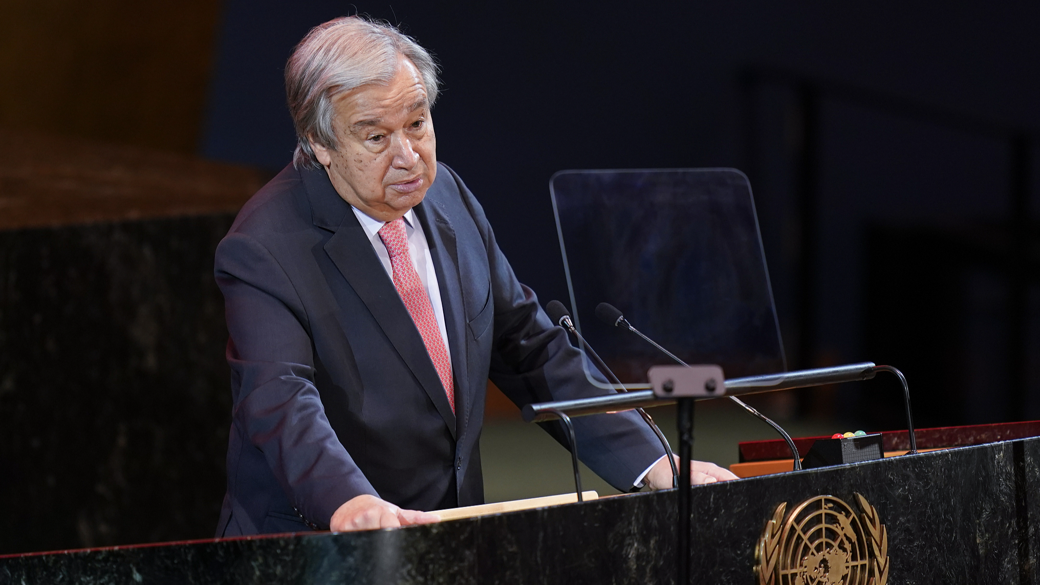 United Nations Secretary-General Antonio Guterres speaks at the start of the Transforming Education Summit at United Nations headquarters, September 19, 2022. /CFP