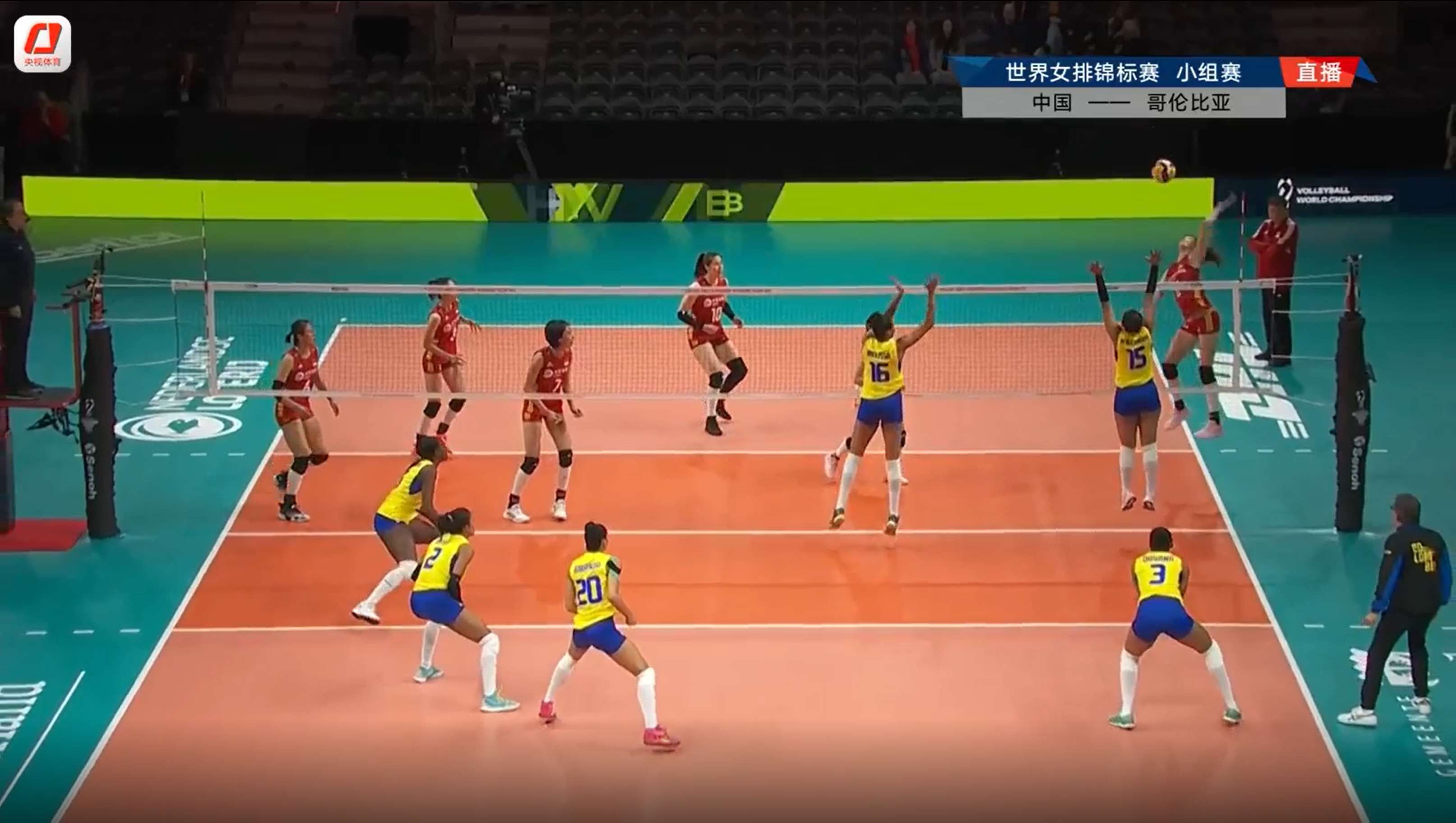 China beat Colombia at Womens Volleyball World Championship