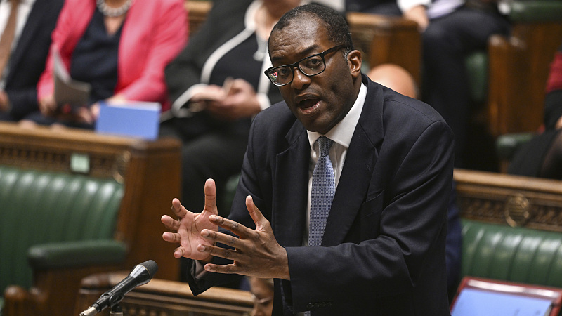 Britain's Chancellor Kwasi Kwarteng speaks in the House of Commons in London, Friday, Sept. 23, 2022. /CFP