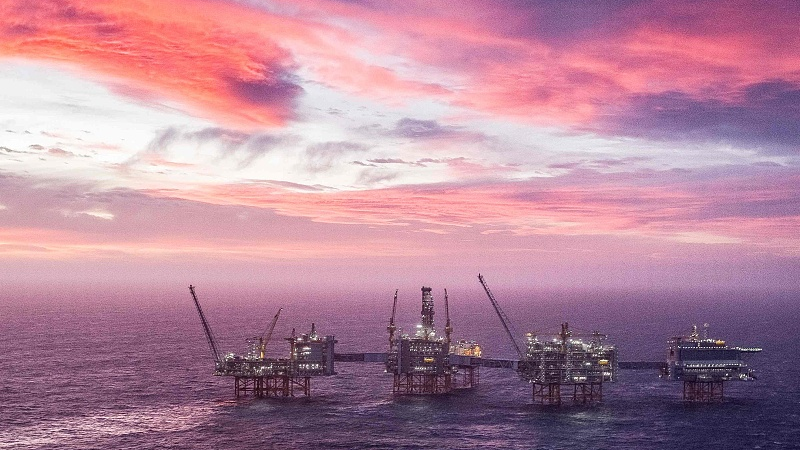 An overview of the Johan Sverdrup oil field in the North Sea west of Stavanger, operated by Equinor, Norway, January 7, 2020. /CFP