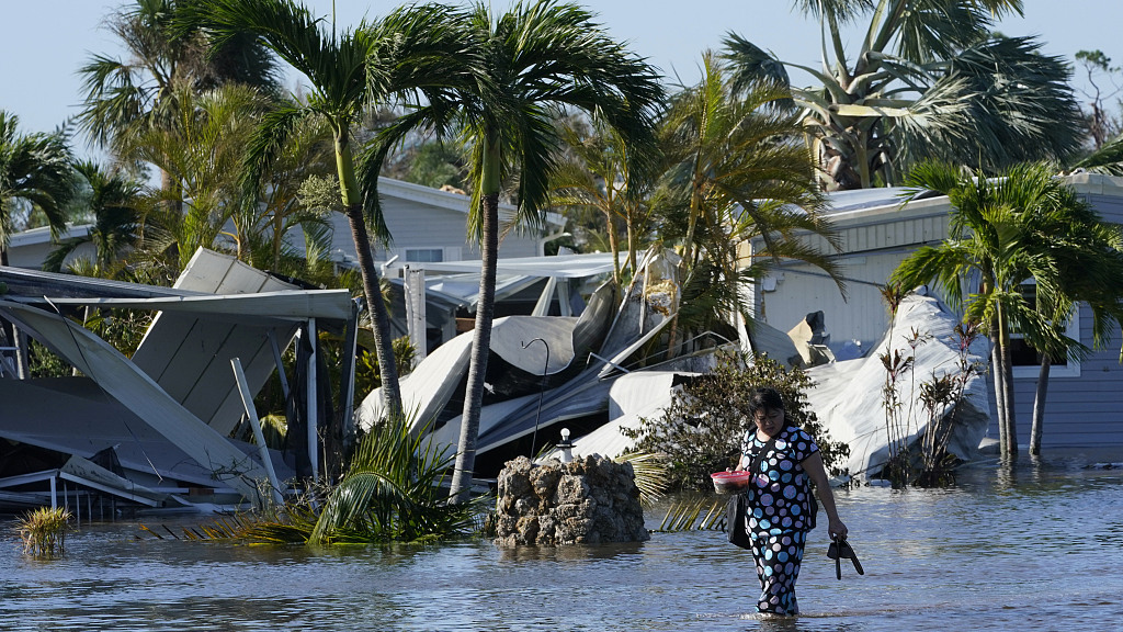 A flooded neighborhood in Florida, U.S., September 29, 2022. /CFP