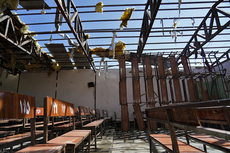 A view of the education center that is attacked by a suicide bomber, in Kabul, Afghanistan, September, 30, 2022. /CFP