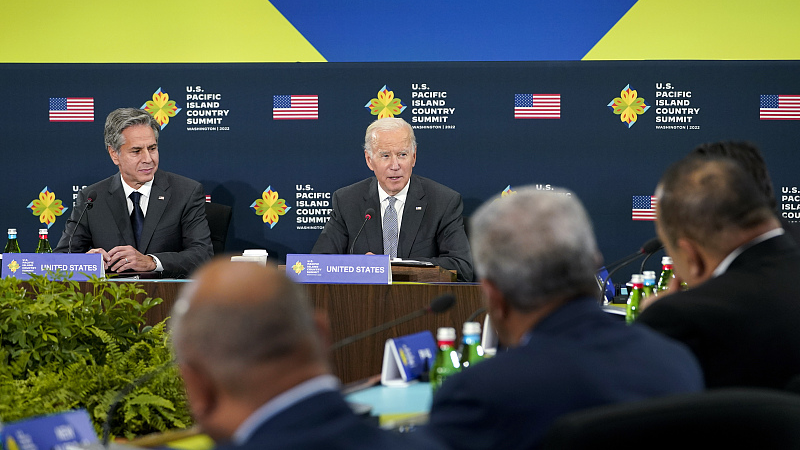 The U.S. President Joe Biden speaks during the first U.S. Pacific Island Country Summit at the State Department in Washington, the U.S., September 29, 2022. /CFP