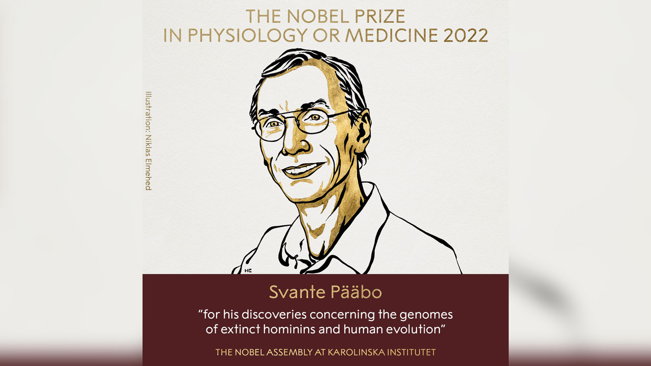 Svante Pääbo, the laurate for the 2022 Nobel Prize in Physiology or Medicine. /Nobel Assembly