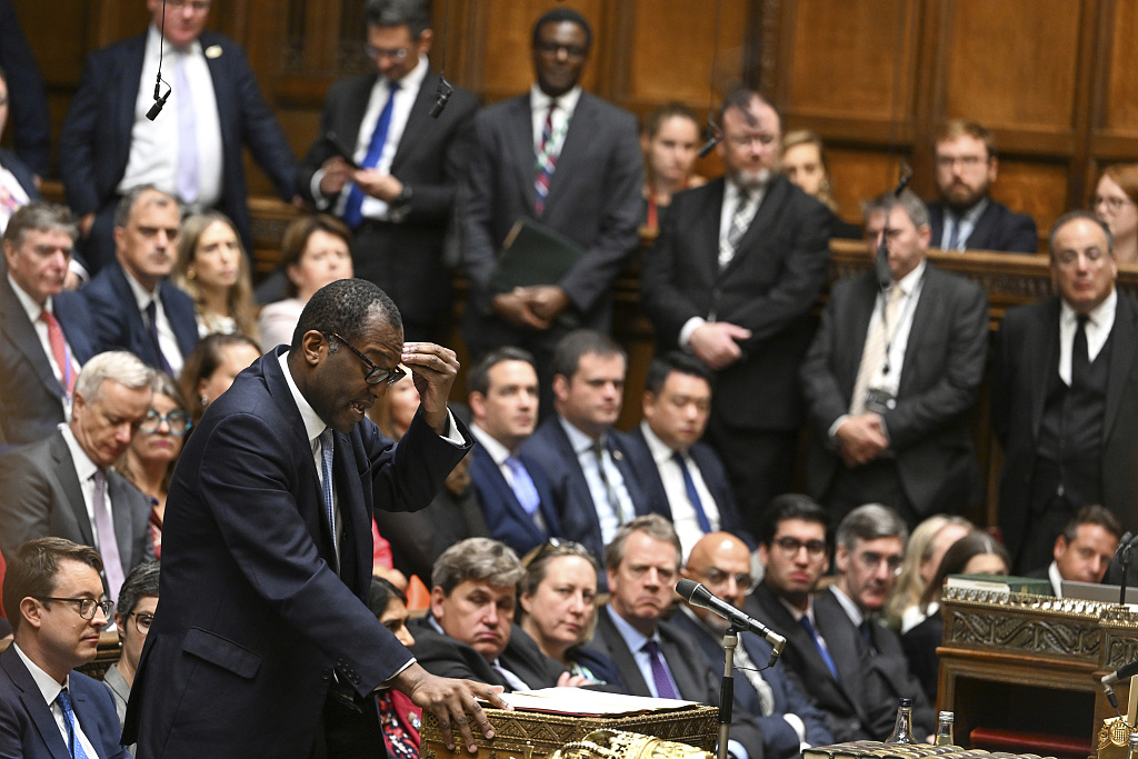 Britain's Chancellor Kwasi Kwarteng speaks in the House of Commons in London, England, September 23, 2022. /CFP