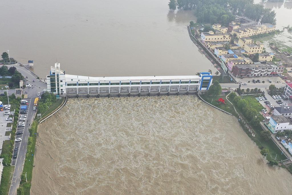 The Wangjiaba Dam opened its gates on July 20, 2020. It was the 16th time that the floodgate been used since its creation in 1953. /CFP 