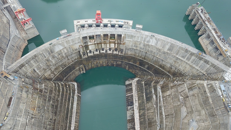 A view of Baihetan Hydropower Plant, Shaotong, Yunnan Province, May 20, 2022. /CFP