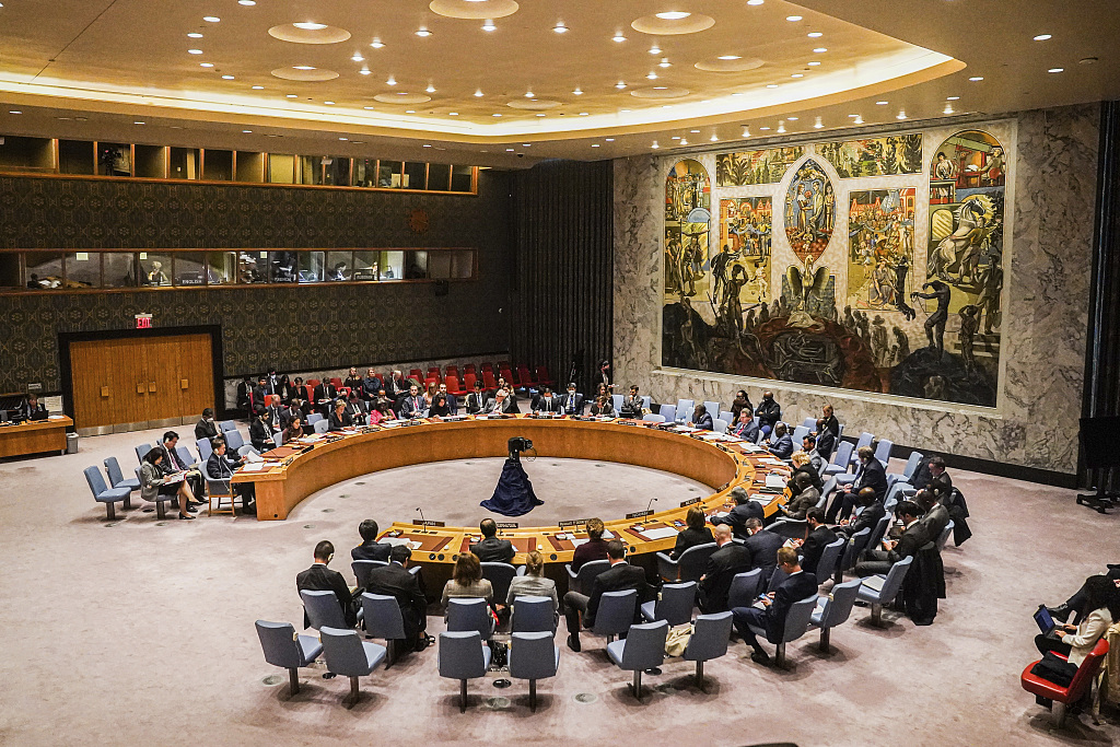 The United Nations Security Council discusses the Korean Peninsula situation at the UN headquarters in New York, U.S., October 5, 2022. /CFP
