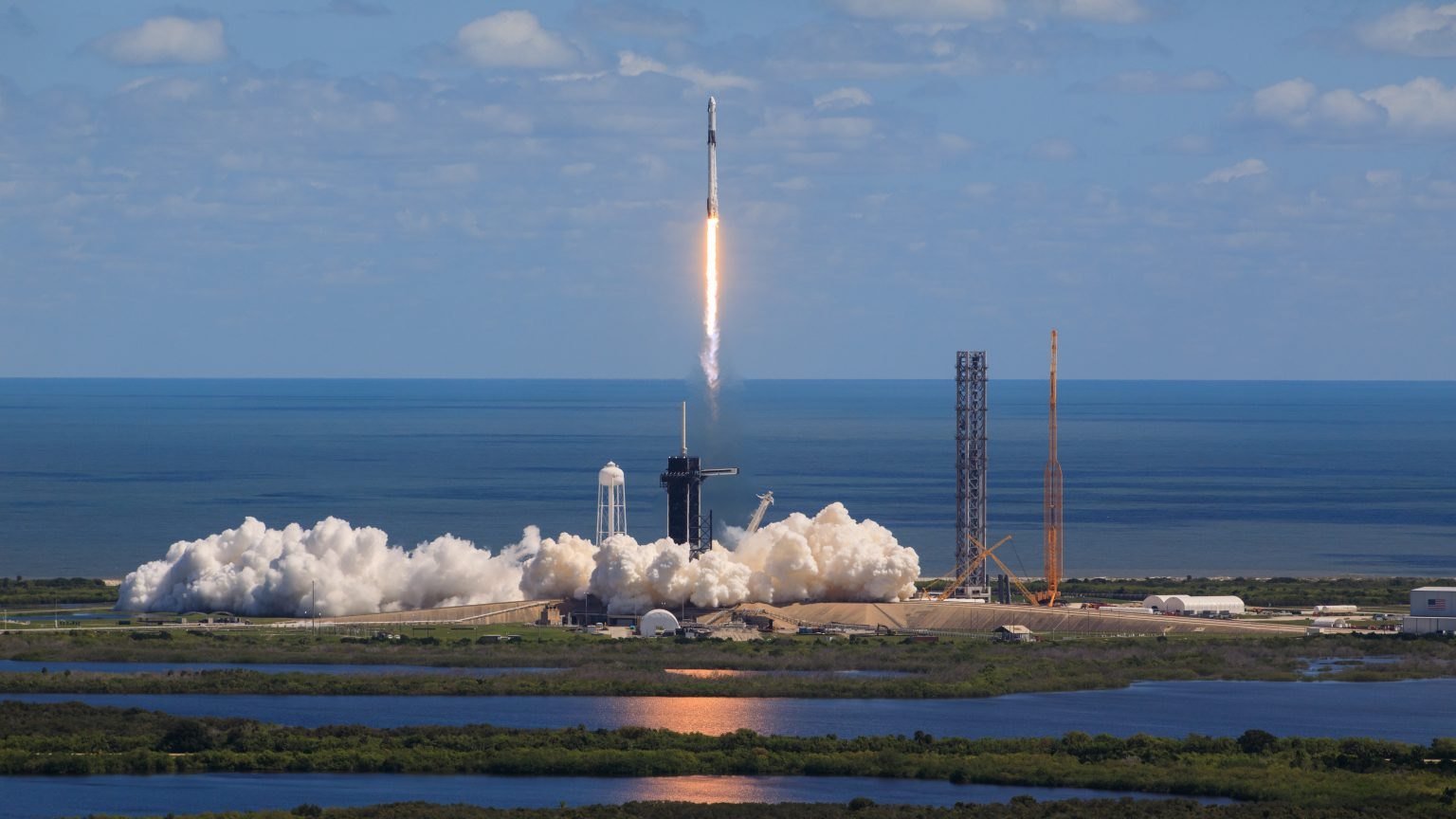 SpaceX's Falcon 9 rocket and Dragon spacecraft, named Endurance, lift off from Launch Pad 39A at Kennedy Space Center in Florida, U.S., for the Crew-5 mission to the International Space Station, October 5, 2022. /NASA