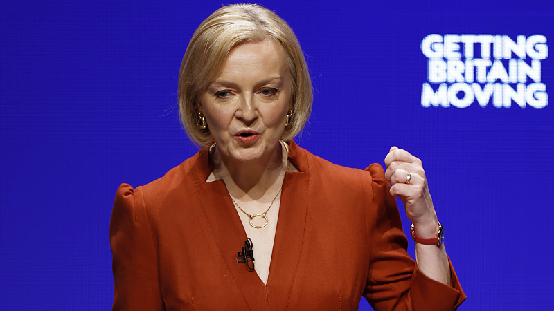 UK Prime Minister Liz Truss speaks during the final day of the Conservative Party Conference in Birmingham, England, October 5, 2022. /CFP
