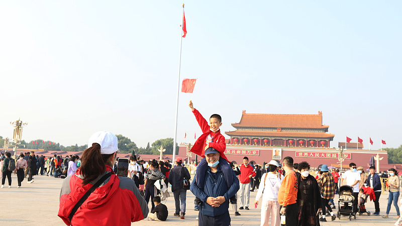 Tian'anmen Square during the National Day holiday in Beijing, China, October 7, 2022. /CFP