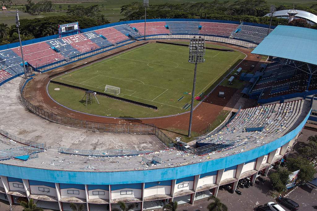 Kanjuruhan Stadium, East Java, Indonesia. On October 1, a stampede at the stadium killed 131 people in one of the deadliest disasters in football history. /CFP