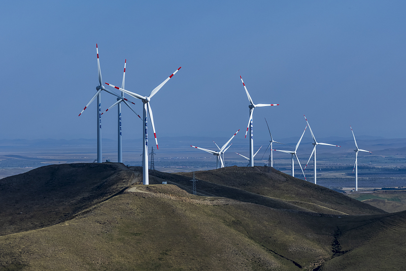 Wind generators in Zhangjiakou, north China's Hebei Province, August 7, 2022. /CFP