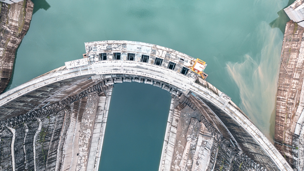 Xiluodu hydroelectric power plant on Jinshajiang River, southwest China's Yunnan Province. /CFP