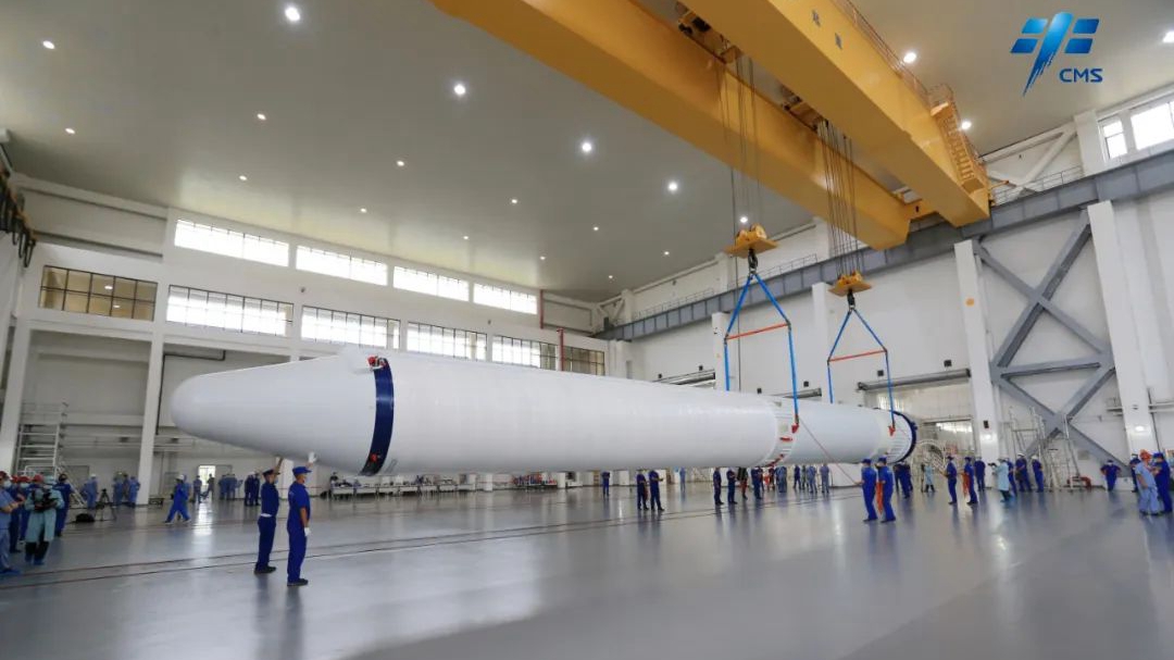 The Long March-7 Y6 carrier rocket arrives at the Wenchang Spacecraft Launch Site in southern China's Hainan Province, October 11, 2022. /CMSA