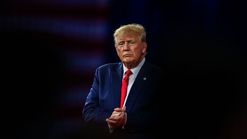 Former U.S. President Donald Trump speaks at the Conservative Political Action Conference 2022 in Orlando, Florida, U.S., February 26, 2022. /CFP