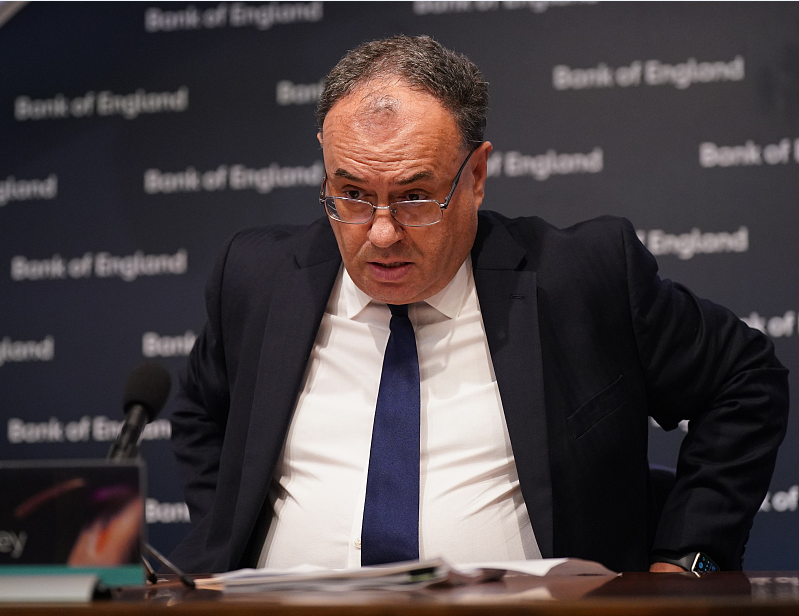 Governor of Bank of England, Andrew Bailey, during Bank of England's financial stability report press conference at Bank of England, London, August 4, 2022. /CFP