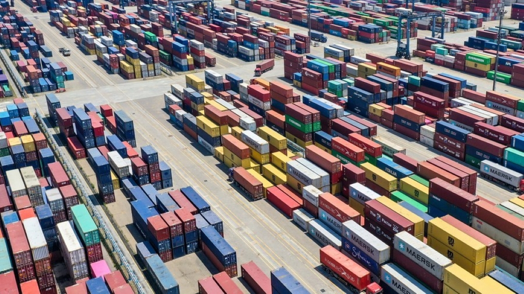 A view of Longtan Container Terminal at Nanjing Port in Nanjing, east China's Jiangsu Province, May 6, 2022. /Xinhua