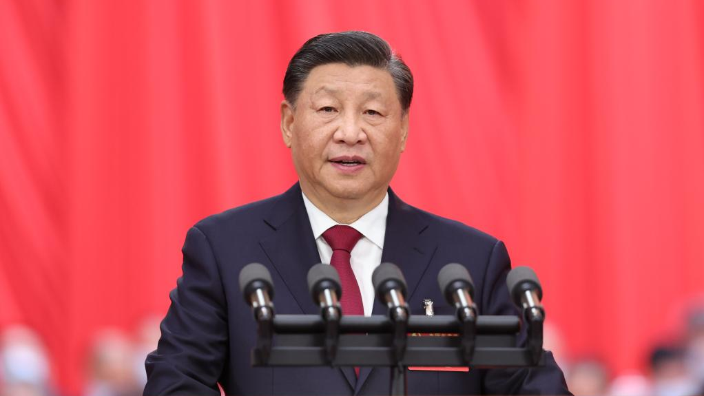 Xi Jinping delivers a report to the 20th National Congress of the Communist Party of China (CPC) on behalf of the 19th CPC Central Committee at the Great Hall of the People in Beijing, China, October 16, 2022. /Xinhua
