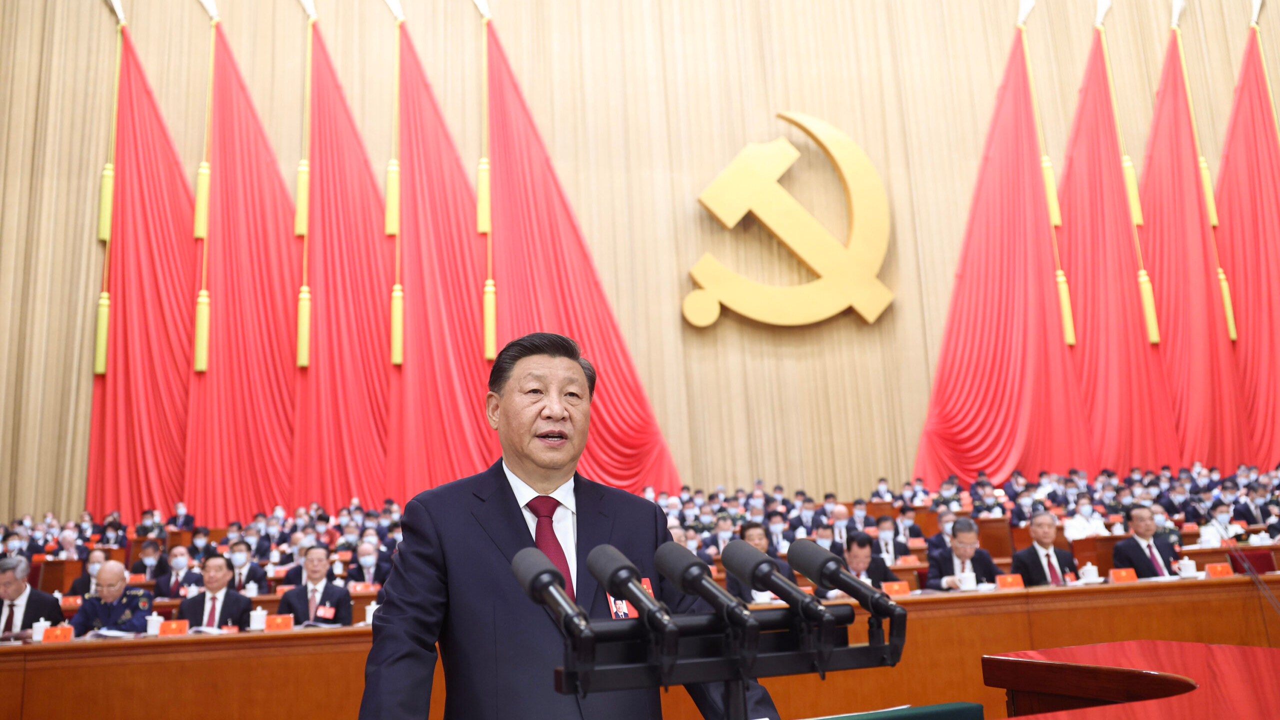 Xi Jinping delivers a report to the 20th National Congress of the Communist Party of China (CPC) on behalf of the 19th CPC Central Committee at the Great Hall of the People in Beijing, capital of China, October 16, 2022. /Xinhua