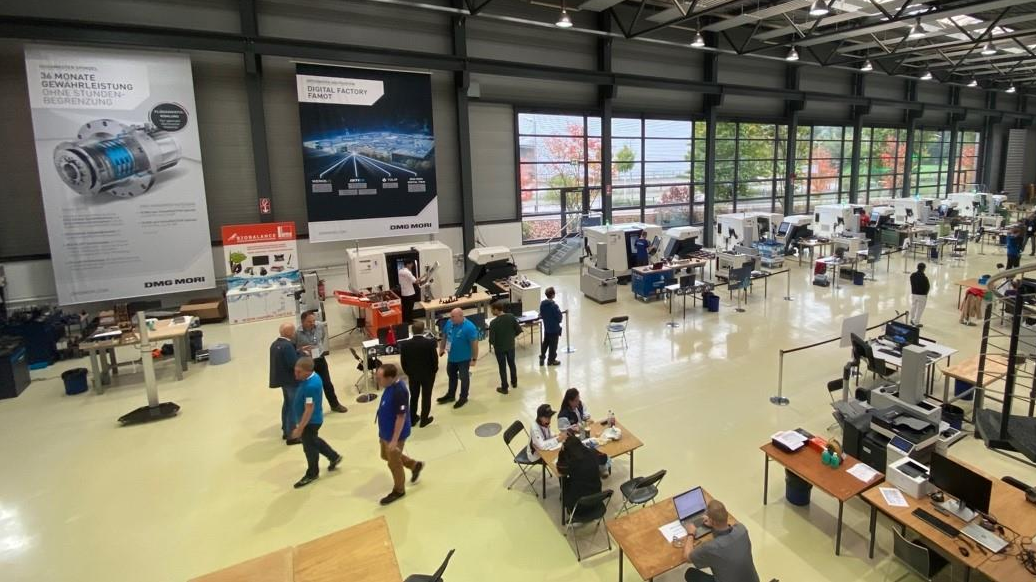 A view of the CNC turning and CNC milling competition site at the WorldSkills Competition 2022 Special Edition held from October 10 to 15 in Leonberg, Germany. /CMG