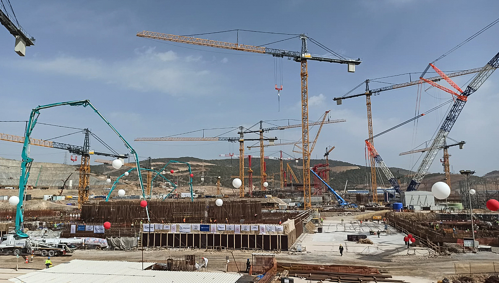 A view of the construction site of the Akkuyu nuclear power plant being built by Rosatom, in the province of Mersin, Türkiye, March 10, 2021. /CFP