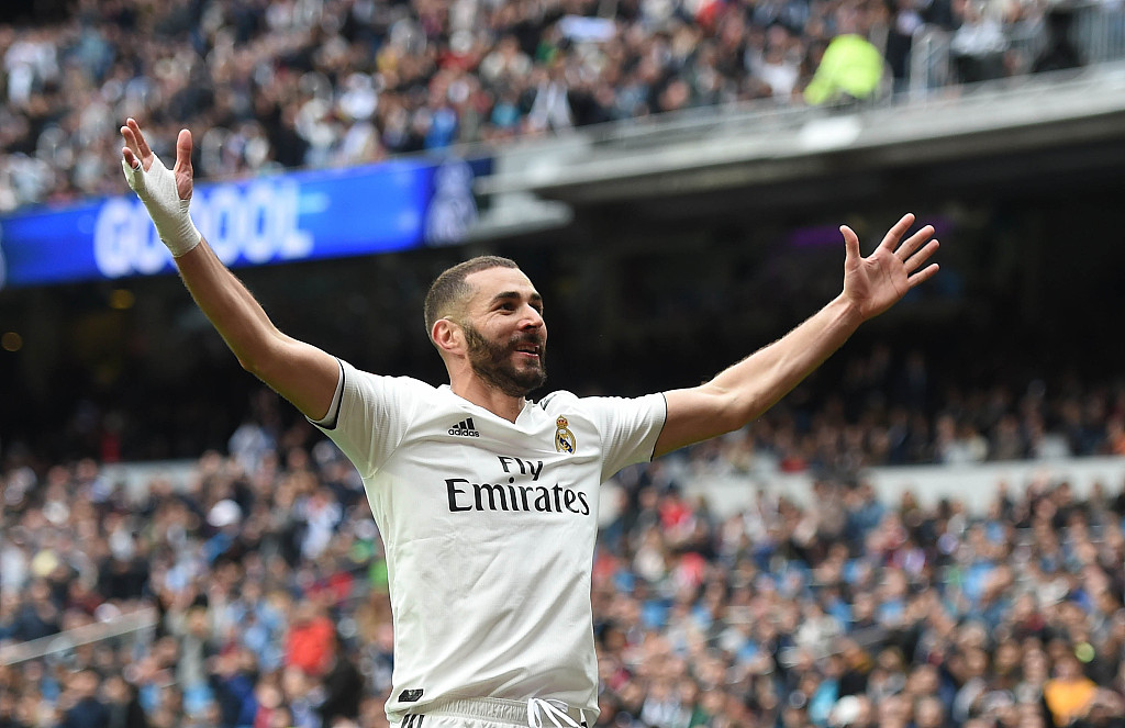 Karim Benzema has scored 44 goals in 46 games as he helped Real Madrid win the Champions League and La Liga last season. /CFP