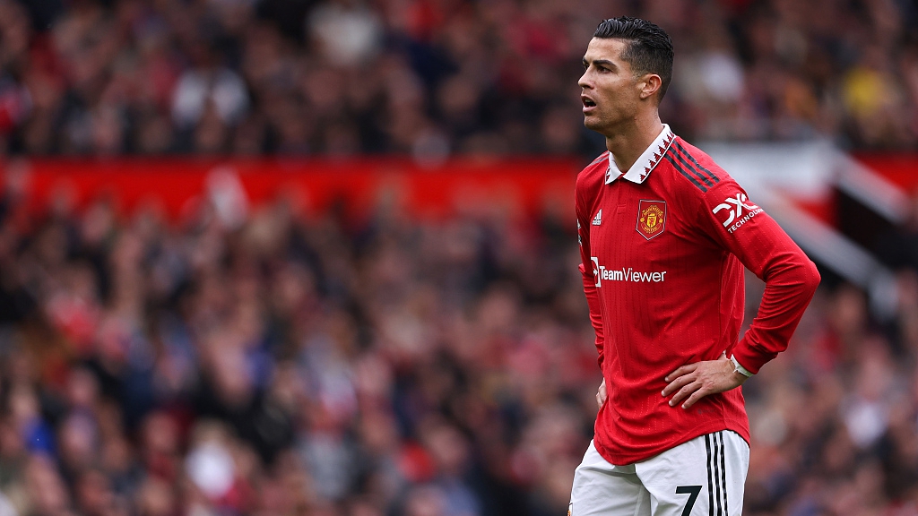 Cristiano Ronaldo of Manchester United during their Premier League clash with Newcastle United at Old Trafford in Manchester, England, October 16, 2022. /CFP