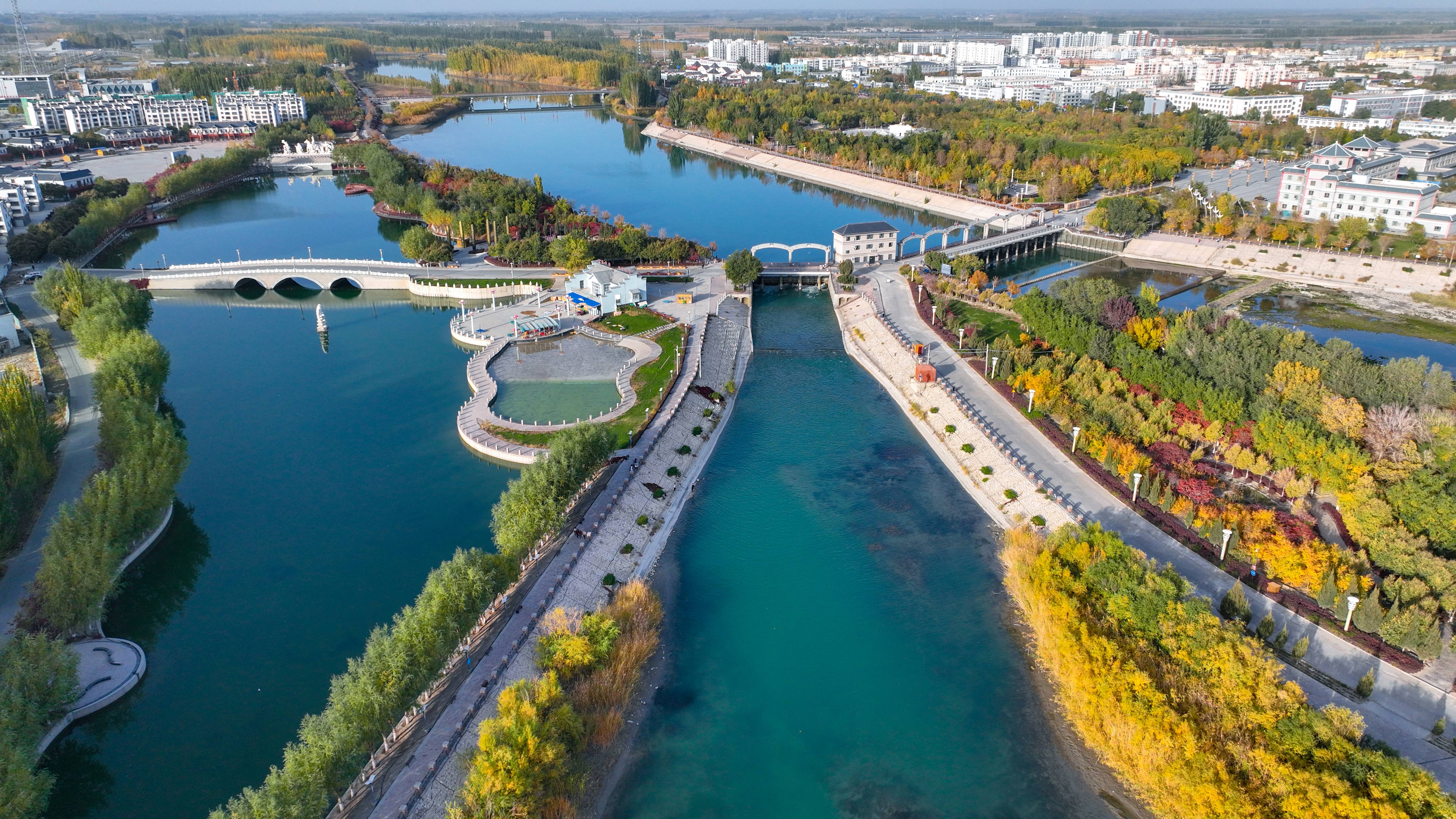 Autumn scenery at Kaidu River of NW China