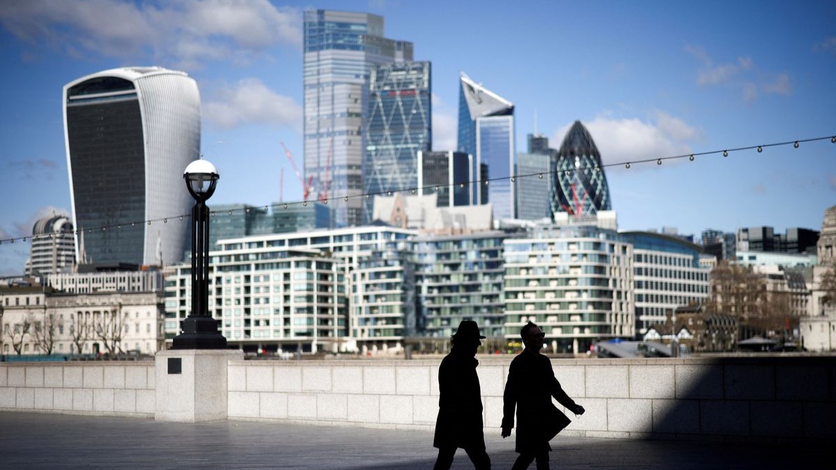 A view of the City of London financial district, London, UK, March 19, 2021. /Reuters