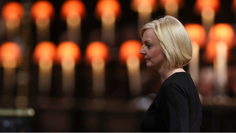 British Prime Minister Liz Truss attends a service of prayer and reflection, following the passing of Britain's Queen Elizabeth, at St Paul's Cathedral in London, England, September 9, 2022. /CFP 